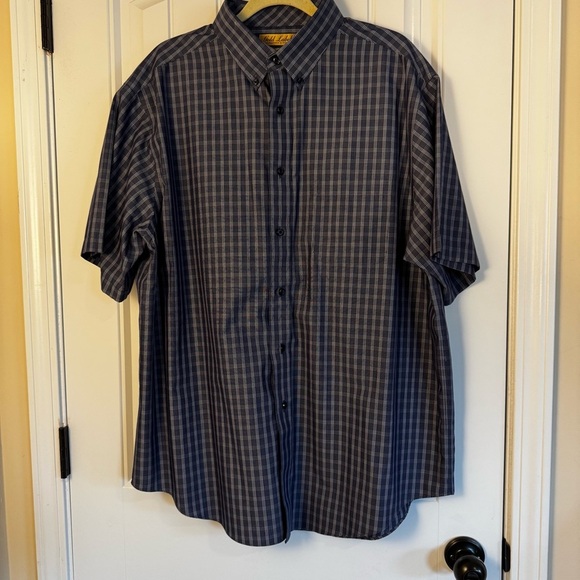 Roundtree & Yorke Blue Casual Button Down Shirt - Picture 1 of 5